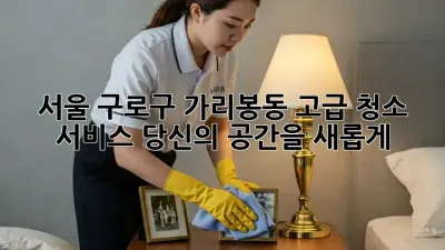 서울 구로구 가리봉동 고급 청소 서비스: 당신의 공간을 새롭게!